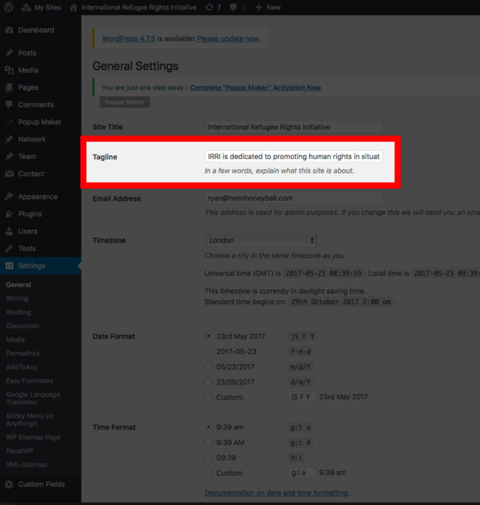 hh_00110_IRRI_Dashboard_Settings_General_Tagline